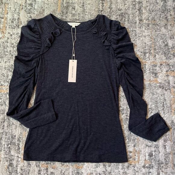 Rebecca Taylor Tops - REBECCA TAYLOR RUFFLE SHOULDER TOP! NWT! XS